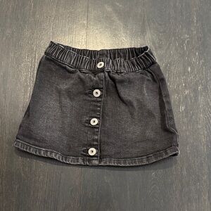 Art Class Black Button Skirt